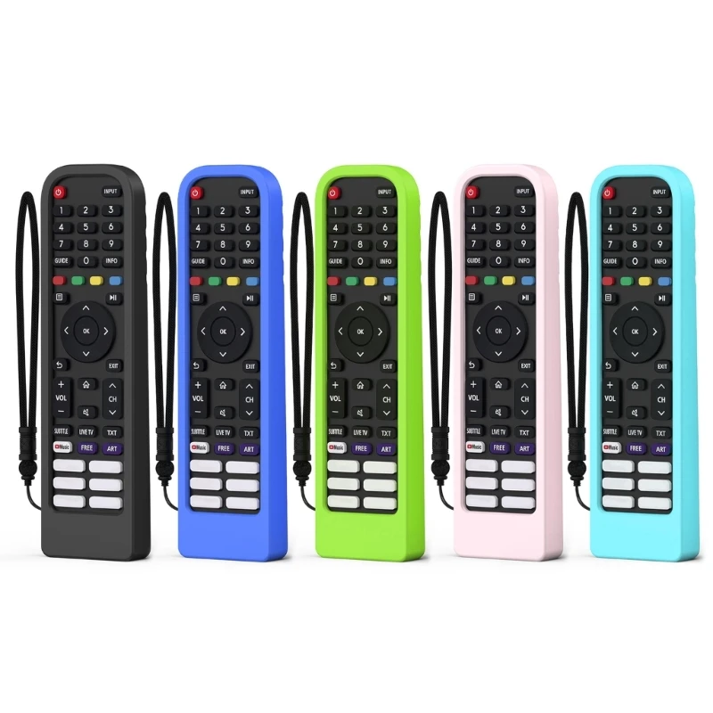 Anti Slip Silicone Remote Cover Sleeve Skin for Hisense EN2P30H Remote Control Skin Case with Lanyard Dropship