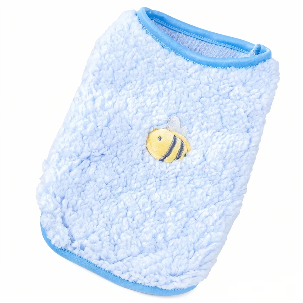 

Cute Winter Warm Fleece Teacup Dog Clothes Colorful Vest Bee Pattern Puppy Pet Clothes Soft Dog Sweater Fall Winter Season