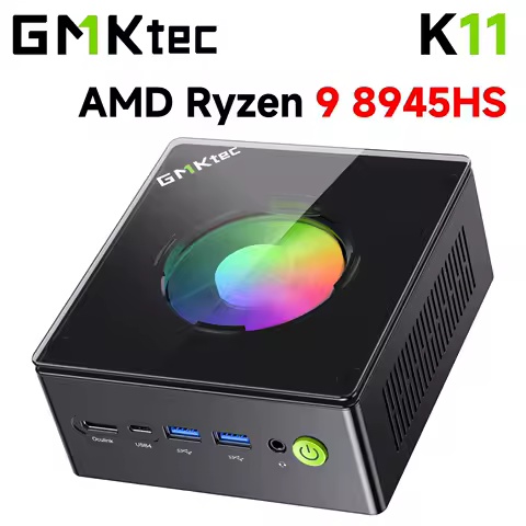 GMKtec K11 Mini PC AMD R9 8945HS DDR5 WiFi6 BT5.2 PCIe4.0 Win11 Pro M.2 2280 SSD OCulink USB 4.0 2.5G LAN Office Gamer Computer