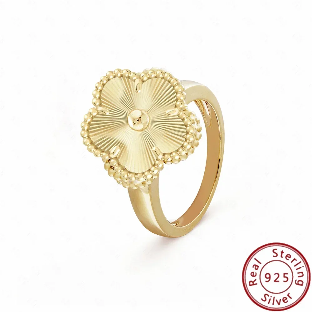 2024 Trendy S925 Sterling Silver Clover Ring