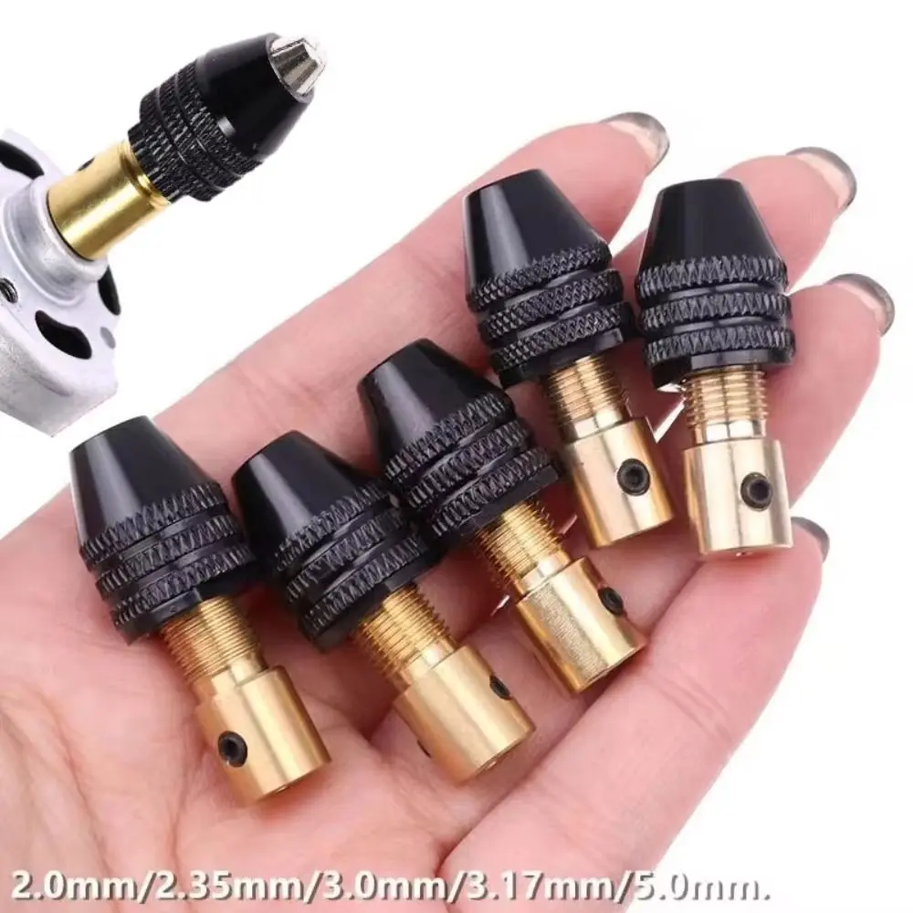 Chuck bor 0.3-3.4mm Mini, konverter perlengkapan Chuck Mini dengan adaptor bor tanpa kunci dan Chuck cepat berubah tahan karat