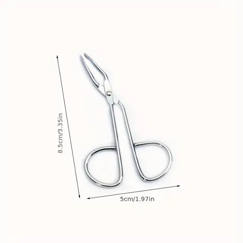 2pcs 스테인레스 스틸 곡선 눈썹 족집게, 가위 족집게 남성과 여성을위한 얼굴 제모 도구 커피 숍