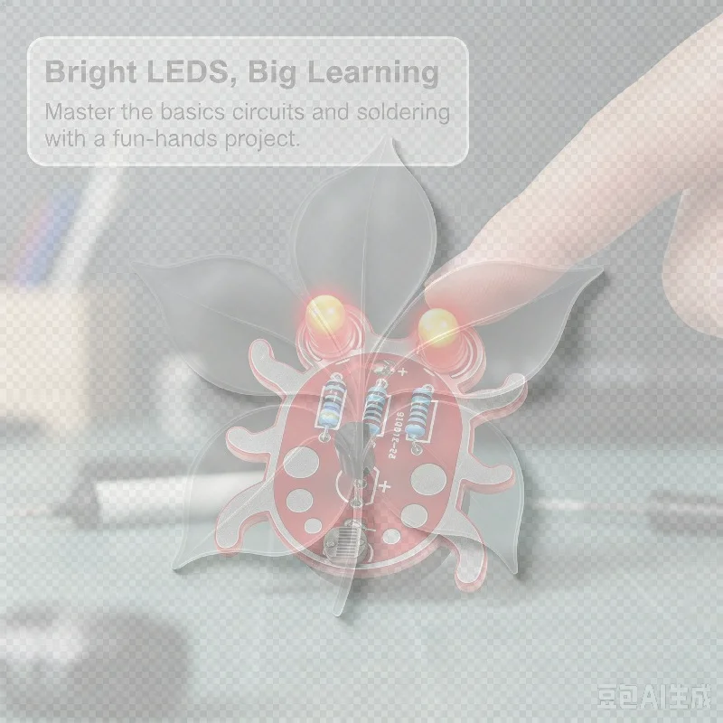 Weevil Eye Electronic DIY Soldering Practice Kit Photosensitive LED Light Training Tool for Entry Level Electronics Learner