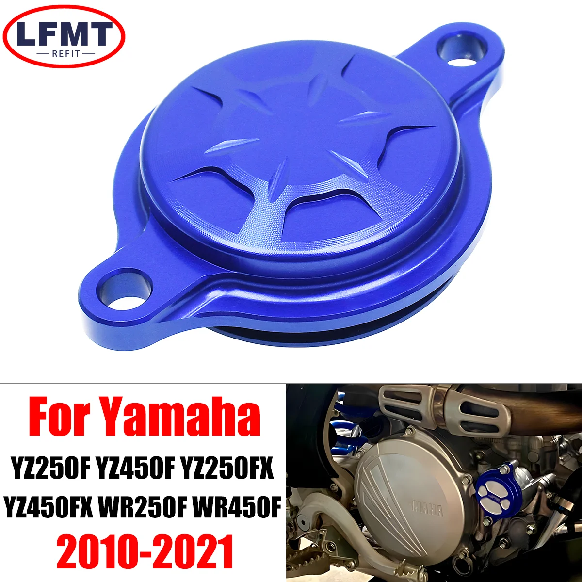 

Motorcycle CNC oil filter cover General For Yamaha yz250f 450f 250fx 450fx wr250f wr450f 2010 2011 2012 2013 2014 2015 2016-2021