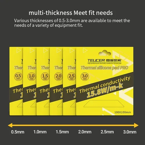 Imagen 2 del producto TEUCER HP600 15,8 W/mk almohadilla térmica 80/100mm CPU no conductora/tarjeta gráfica GPU refrigeración por agua estera térmica almohadilla de grasa de silicona