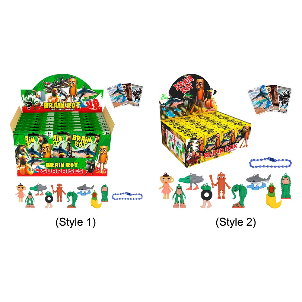 Action Figures Giocattolo Portachiavi 3D Stampato Tung Tung Tung Ciondolo Appeso Tungtung Chiavi Auto Anello per Borse Ciondolo Decor Regalo