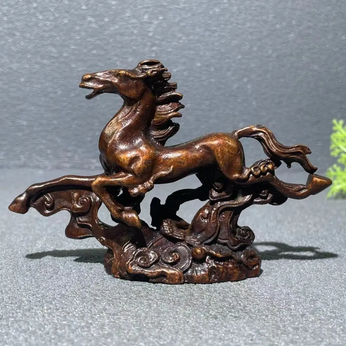 Retro Galloping horse good luck horse Ornament Decoration Tea Pet Figurines Desk Decor Accessories