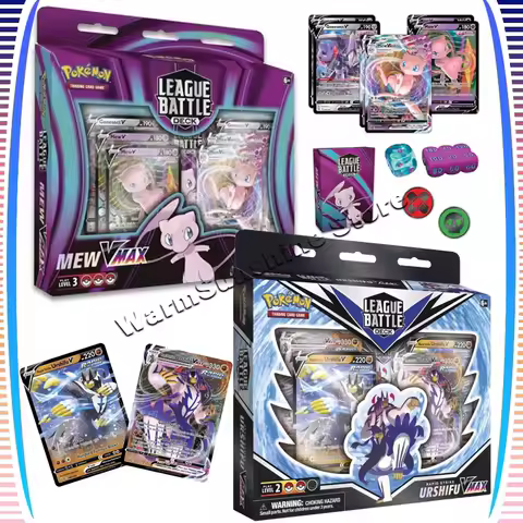 Original Pokemon Trading Card PTCG English Version Mew URSHIFU VMAX League Battle Deck Anime Game Cards Gifts