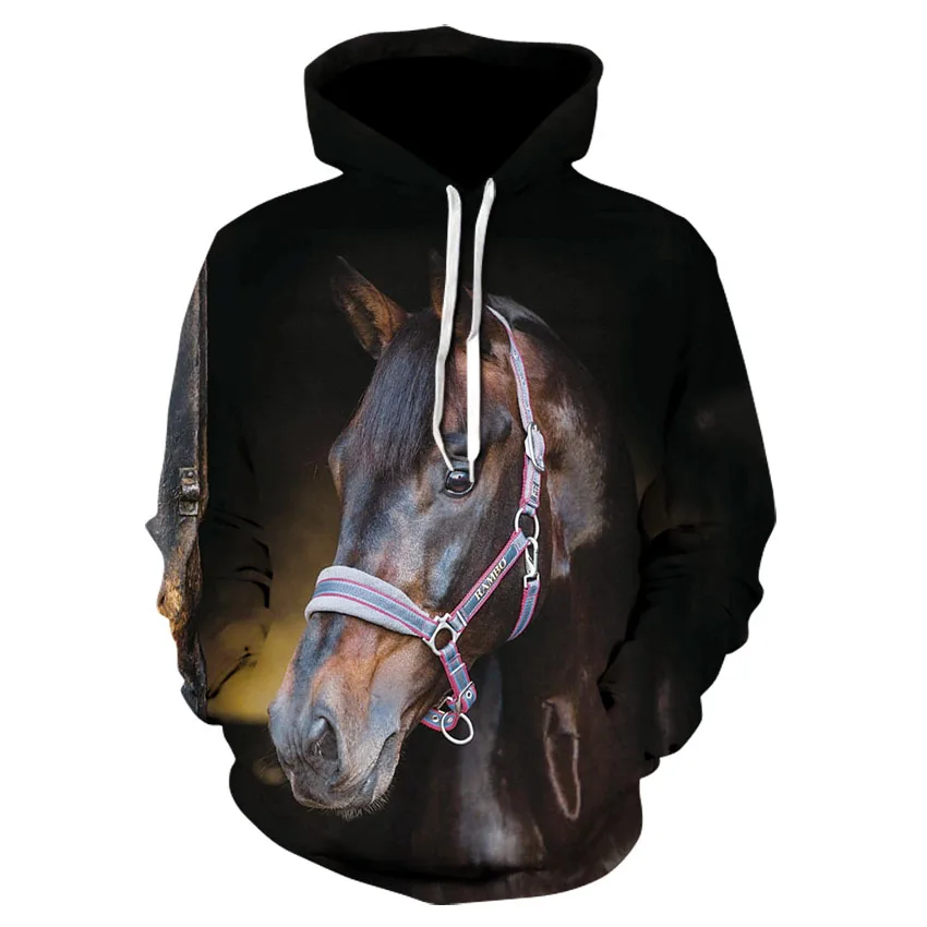 New Fashionable Animal Horse Novel Pattern Hoodie 3d Custom Printed Men's Children's Sportswear Hoodie Street Cool Clothing