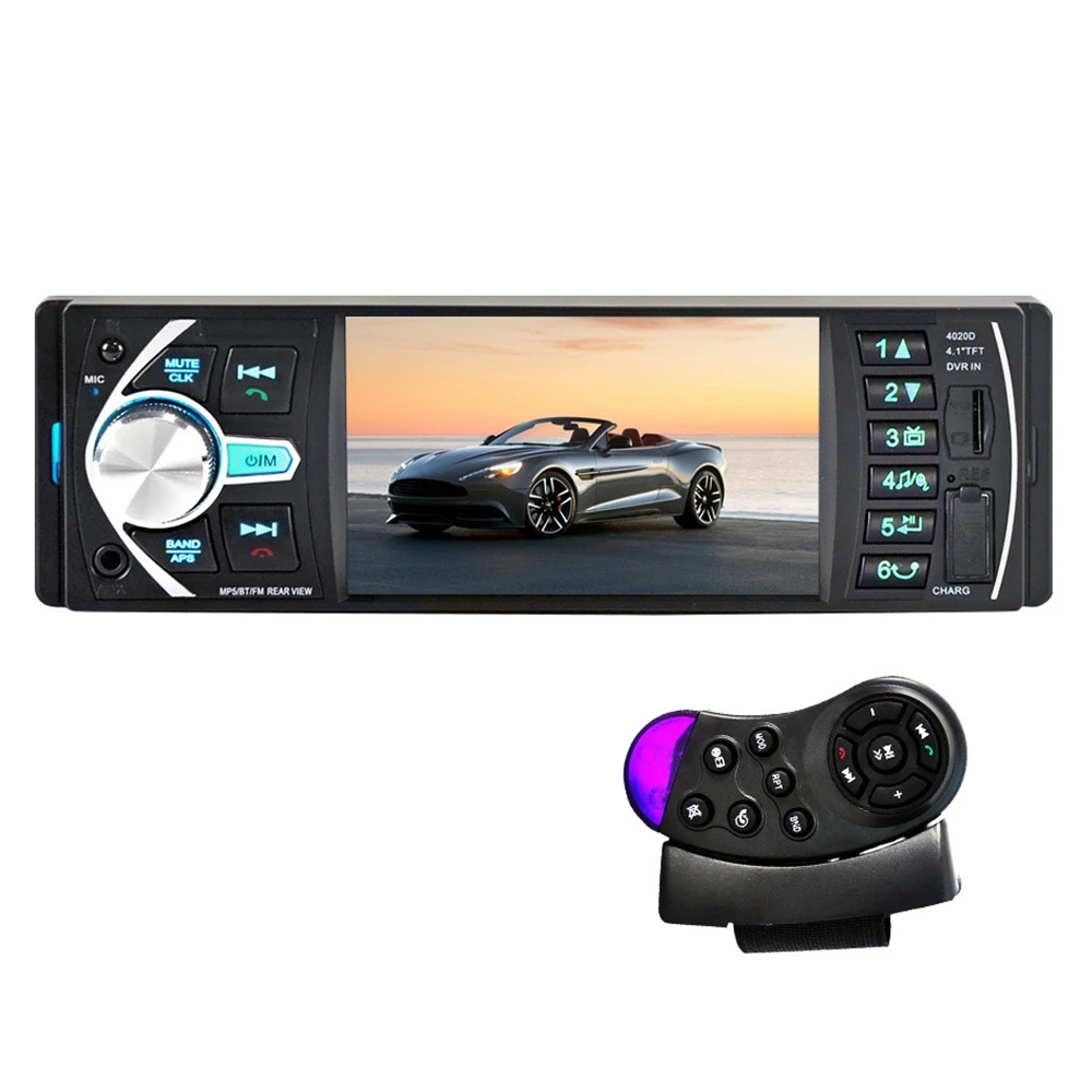 

4.1 Inch HD LCD Screen Car MP5 Bluetooth Car MP3 Card Radio Player U Disk Player Supports Reversing Image 4020 B