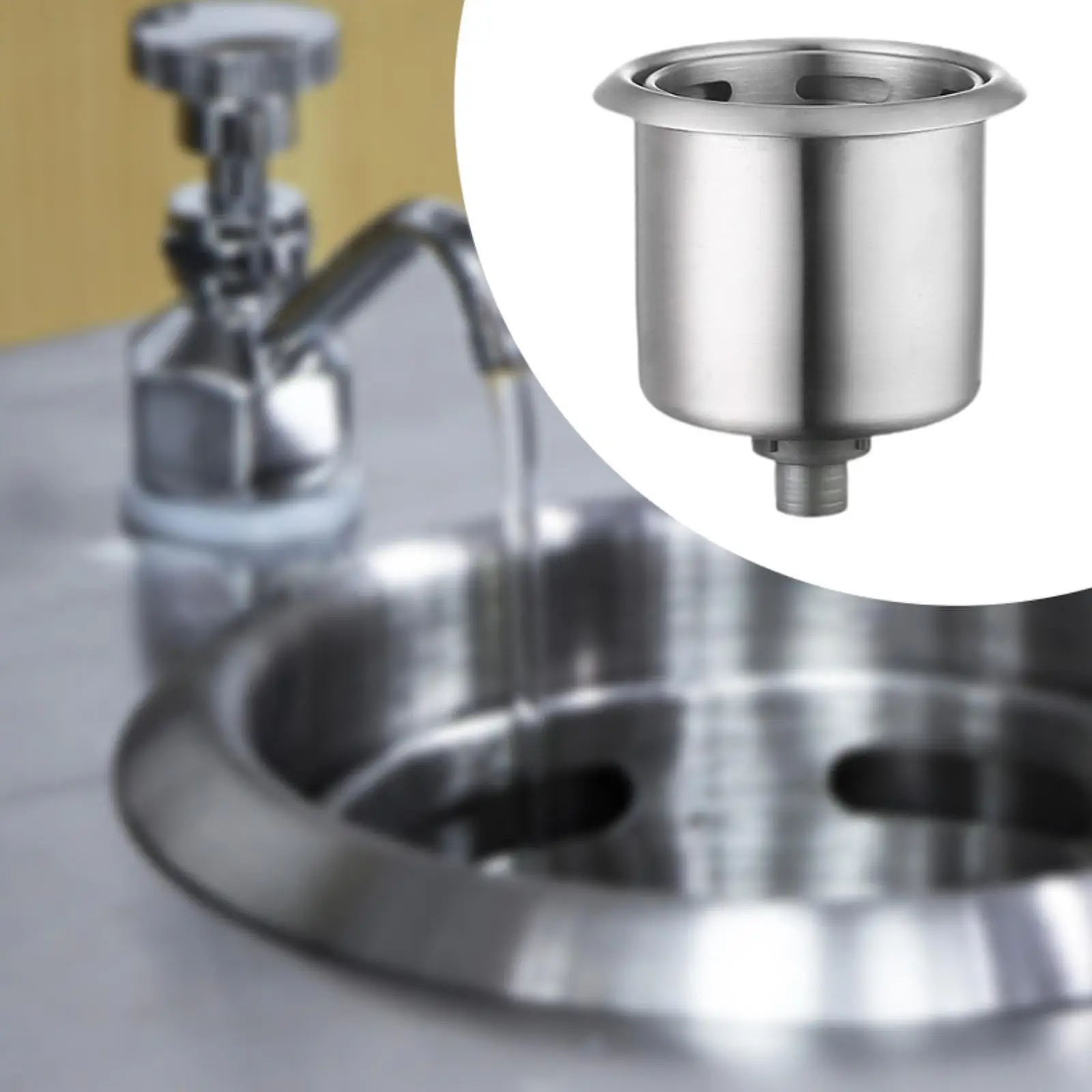 Dipper Well Sink Stainless Steel Coffee Shop Sink for Bar Tool Brushes Spoon