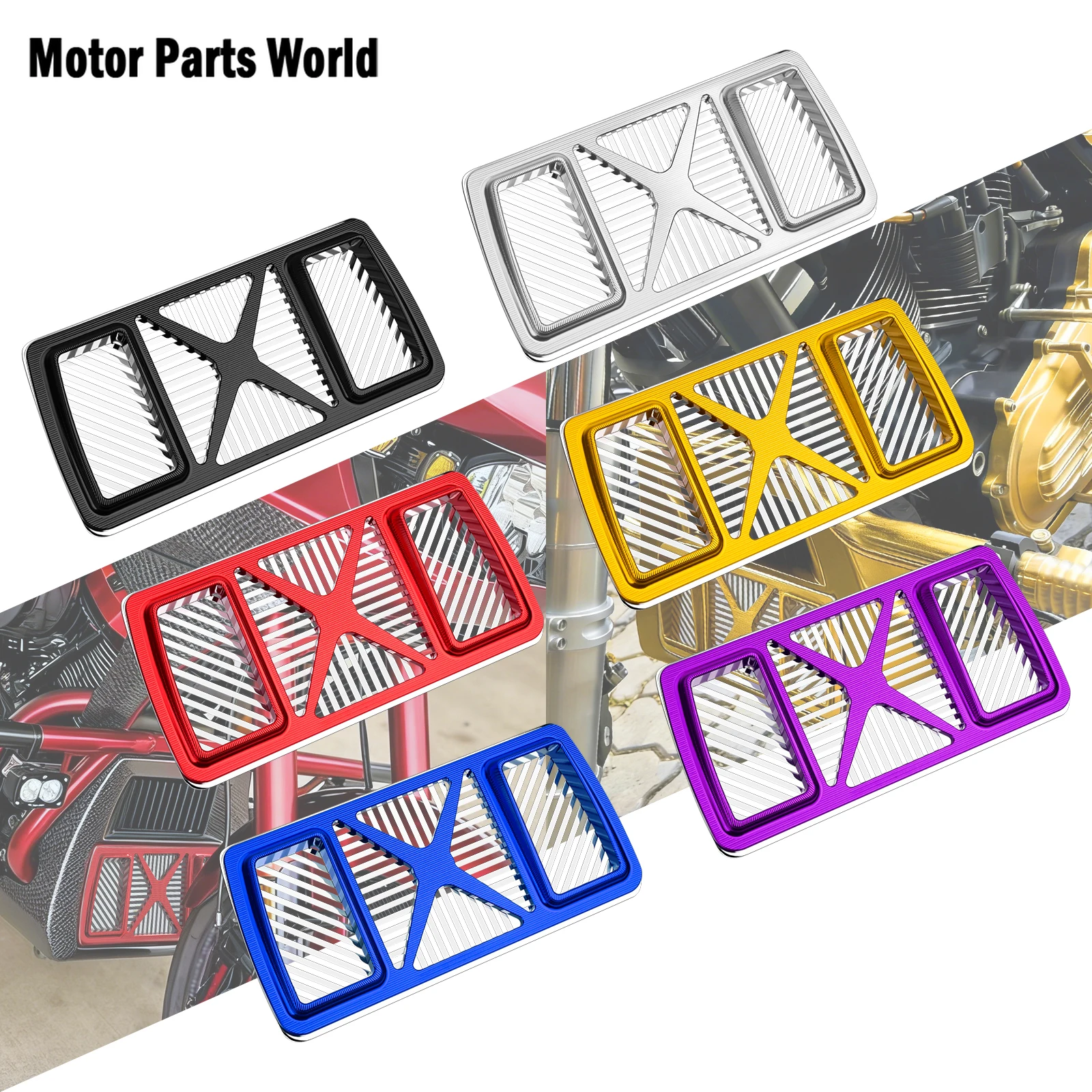 

Motorcycle Oil Cooler Cover Aluminum 1 PC Radiator Guards Protector For Harley Touring M8 Road Glide Street Glide 2024-2026
