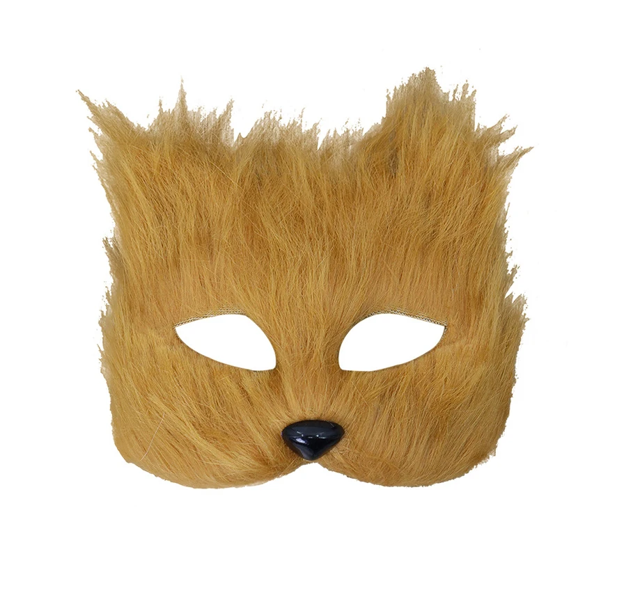 Maschera per le orecchie Elegante maschera per mezza faccia di Halloween Maschera da donna realistica Realistica per feste in costume di celebrazioni di Halloween