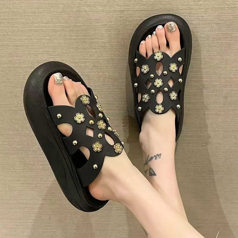 

Platform slippers Women fashion comfortable soft sole lightweight outdoor non-slip deodorant beach sandals