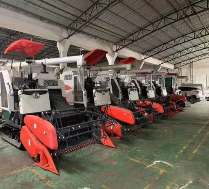 Anti Corrosion Chassis Wheat Combine Harvester Self Walking Outdoor Long Term Use Rural Dry Field Grain Threshing Harvest