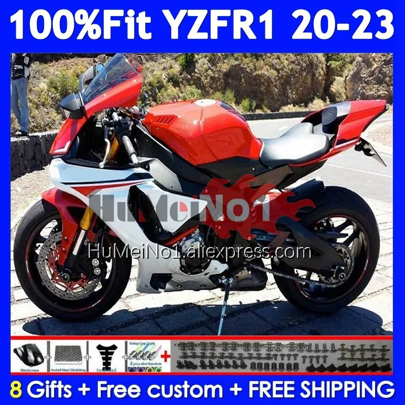 Injection For YAMAHA YZF R1 R 1 1000 YZF-R1 YZFR1 Red white 20 21 22 23 24  371No.16 YZF1000 2020 2021 2022 2023 2024 Fairing