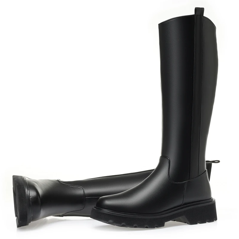 AIYUQI Winter Stiefel Weiblichen Echten Leder 2024 Neue Wolle Warme Frauen Hohe Stiefel Plattform Große Größe 41 42 43 frauen Schnee Stiefel