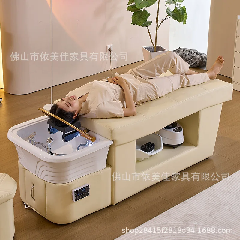 LH ceramic basin shampoo bed thickened water circulation flush bed beauty salon health center
