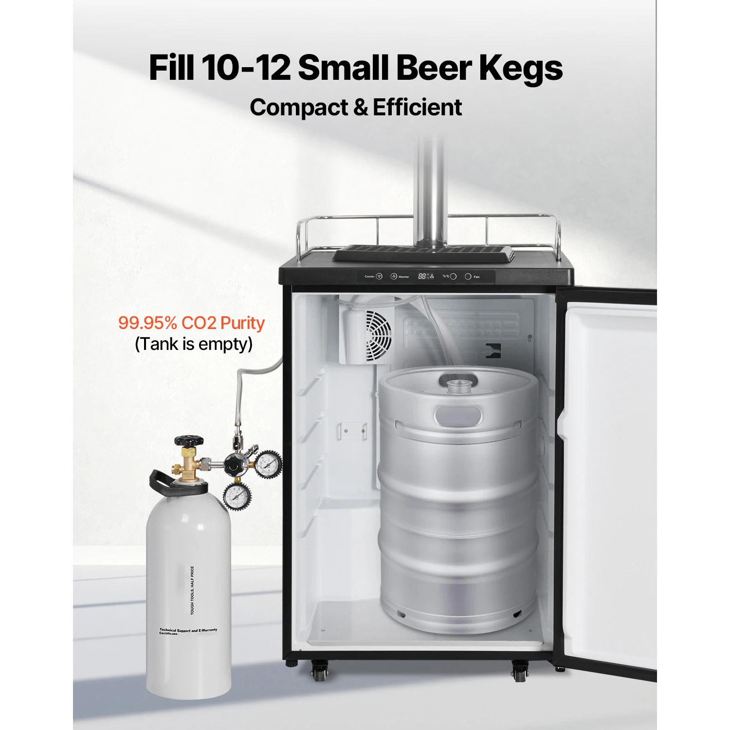 SucceBuy CO2 Tank 10 lbs New Aluminum Alloy Cylinder CO2 Air Tank with Light Spray Coating DOT Approved Cylinder for Draft Beer