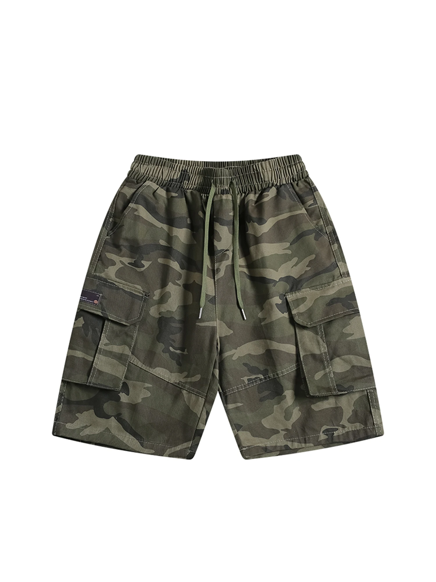 المرأة التمويه Y2k البضائع السراويل خمر Harajuku طول الركبة السراويل الجمالية كبيرة الحجم عالية الخصر سراويل قصيرة 2000s الملابس #5