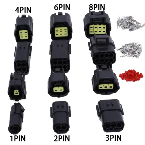1 Uds 1 2 3 4 6 8 10 12 16 Pin Denso Auto conector de cable impermeable enchufe eléctrico coche sellado arnés de camión enchufe con Terminal