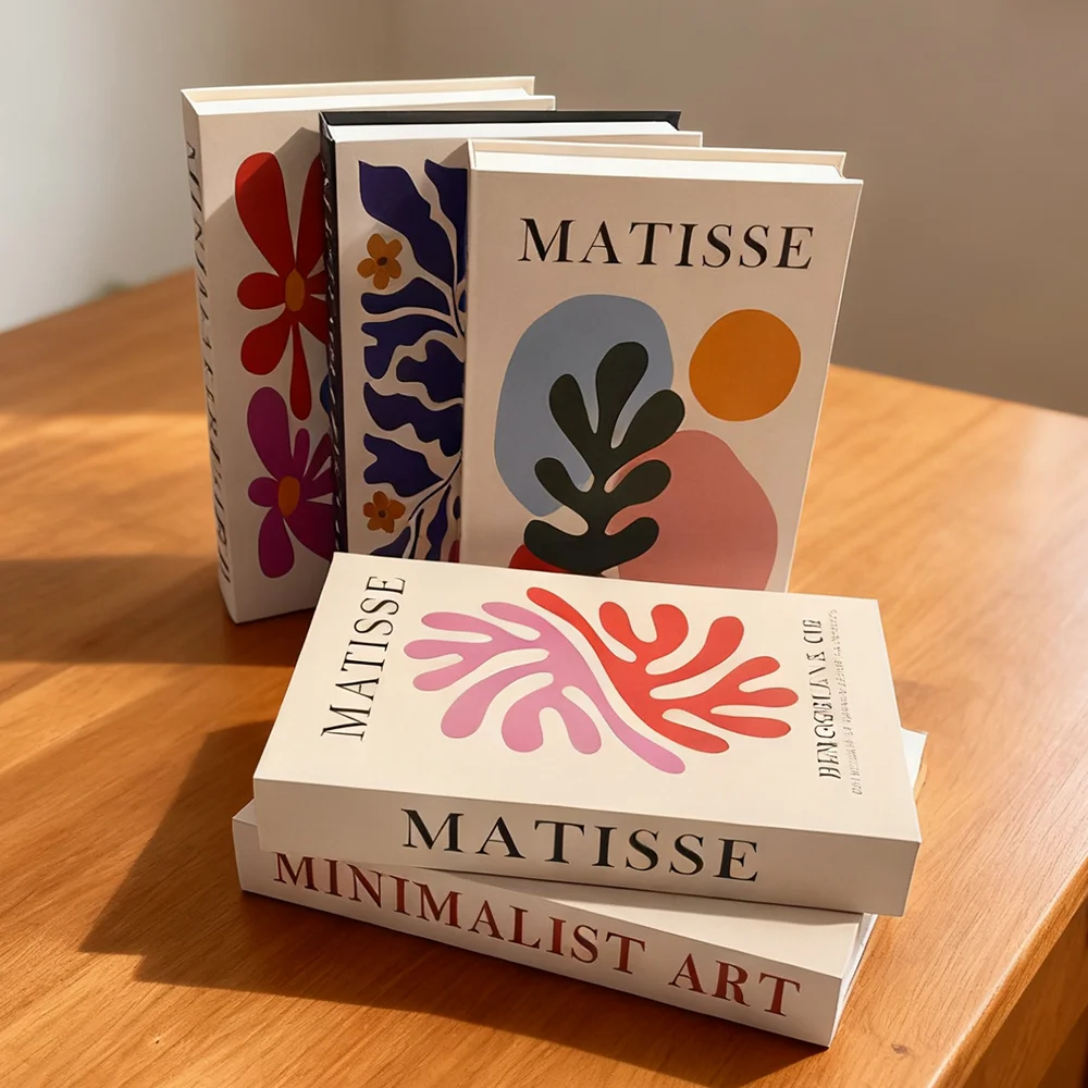 

Matisse Flowers Abstract ArtFake Books Storage Box Living Room Decoration Bookshelf Bedroom Aesthetic Home Decor Shooting Prop