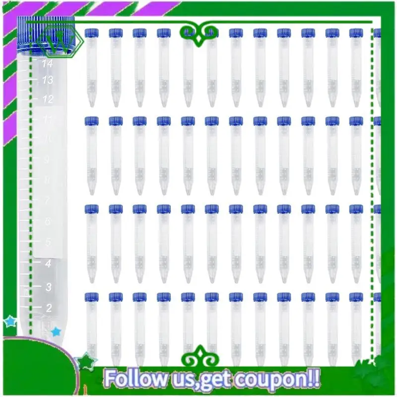 ABIK-Scientific Conical Centrifuge Tubes 15ML, [250 Pack] Plastic Test Tube With Screw Caps,15ML Sterile Test Tubes With Lids