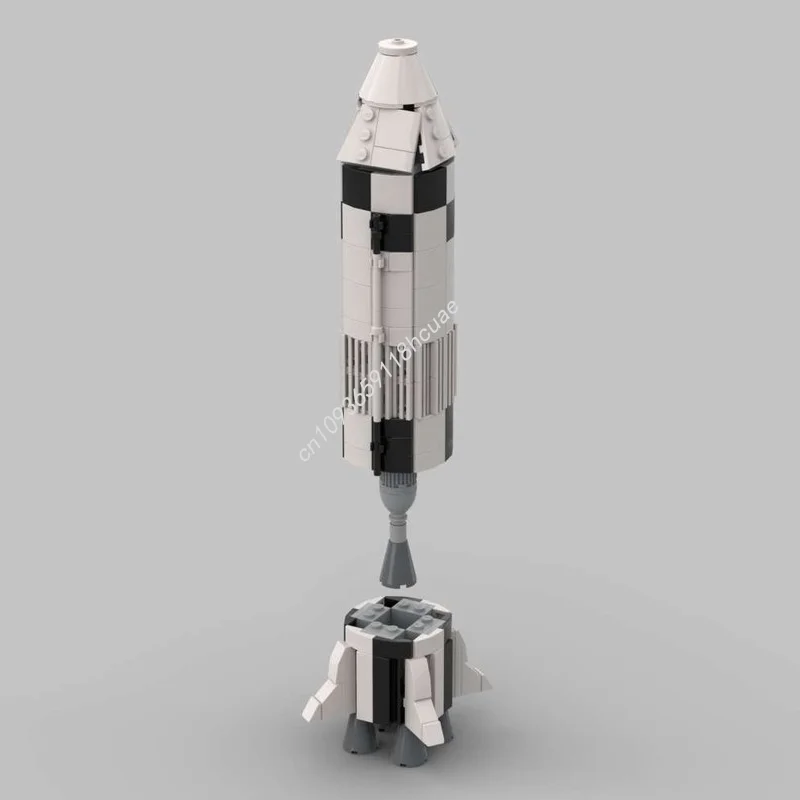 303 stks MOC Saturn V B 1 Geruite Model Bouwstenen Kerstcadeau Bouw Speelgoed Creatief Idee Onderwijs Baksteen Verjaardag