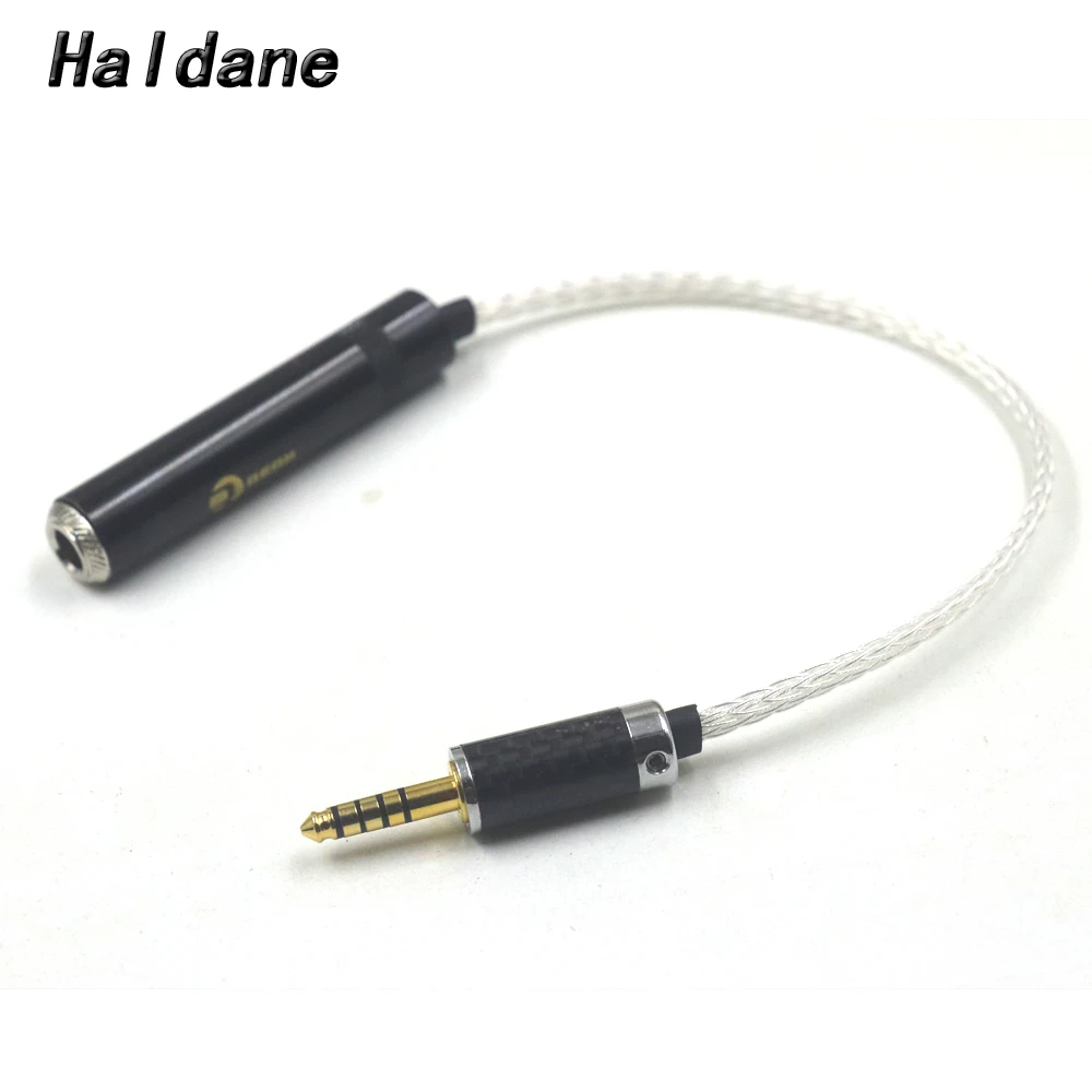 

Haldane HIFI 16Cores UPOCC Single Crystal Silver 4.4mm Balanced Male to 1/4 6.35mm TRS Female Audio Adapter Cable 4.4 M to 6.5 F