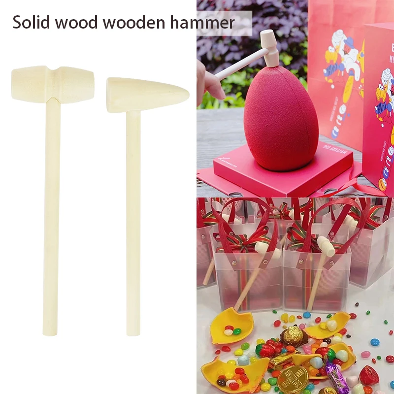 

5pcs Mini Wooden Hammer DIY Children's Handmade Craft Multifunctional Tool Pounding Toy Mallet Birthday Party Decoration