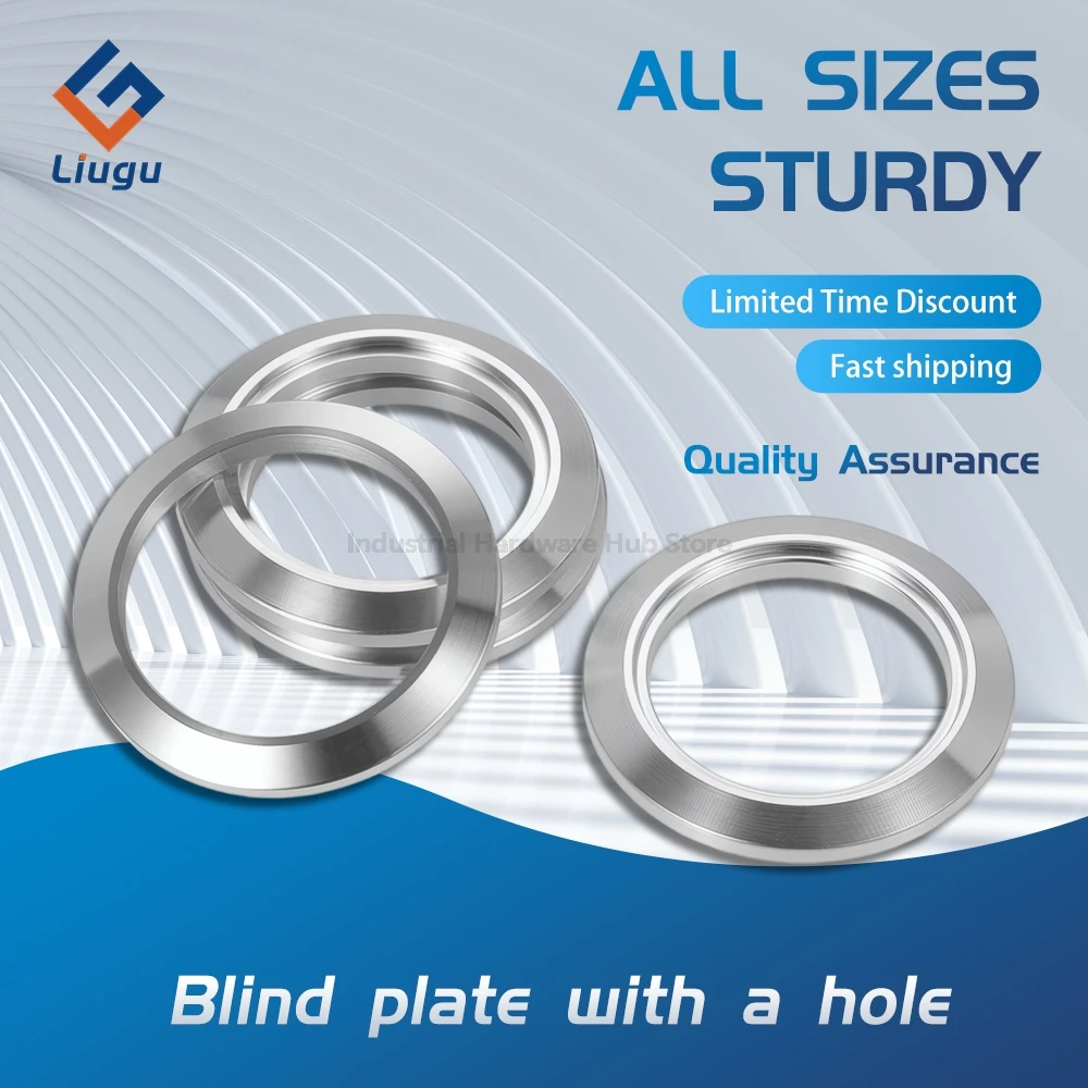 19-108mm Tri Clamp Open End Cap, Grooved & Non - Grooved , SS304 Sanitary Quick Opening Blind Pipe Fitting with Central Hole