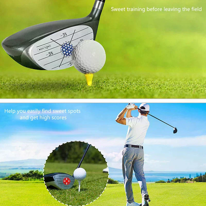 

10 Sheets Golf Club Impact Tape Labels Stickers For Driver Woods Irons Putter Hitting Recorder Training Aids For Swing Practice