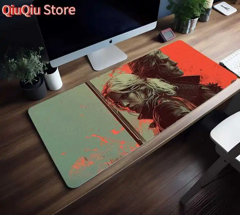 

Geralt & Ciri: Witcher RGB Mouse Pad, LED Extended Desk Mat, Fantasy Character Art, Large Gaming Mousepad, 8 Sizes, Gamer Desk S
