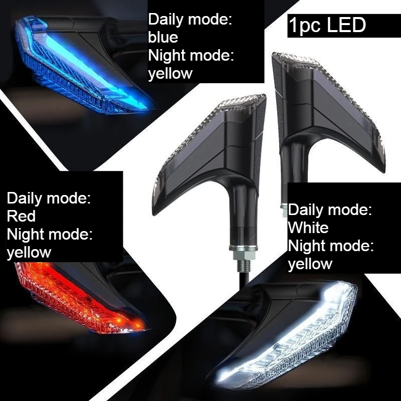 

Motorcycle Scythe Design Flowing Turn Signal Light Electric Motorcycle Modification Parts 12V Warning LED Turn Light