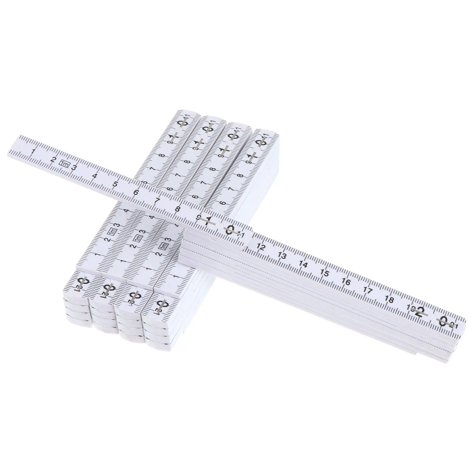 

5 pcs Metric Folding Ruler Portable Abs Measuring Stick Carpenter Tool Millimeter Scale Water