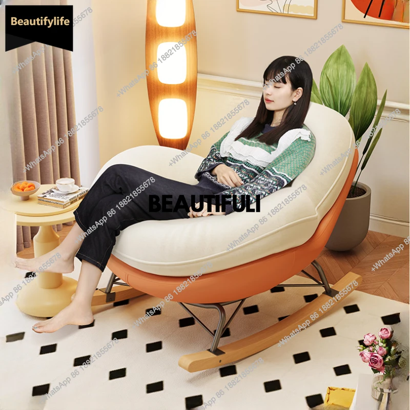 

D80 Design Комфортные стулья для гостиной Современный балкон Удобное кресло-качалка Эргономичное роскошное одноместное кресло Sillas Mecedoras Мебель для спальни