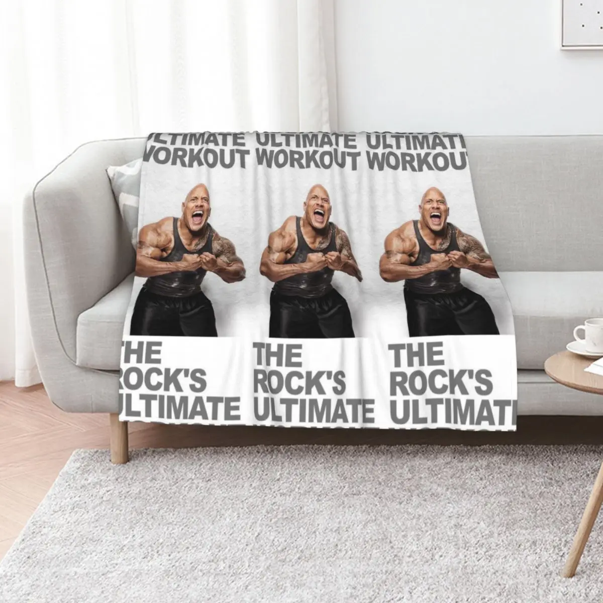

the rock ultimate workout Throw Blanket Soft Big Sleeping Bag Luxury Thermal Blankets