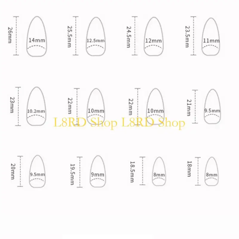 L8rd Presse auf Nagel Mandel falscher Nagel mit Glitzern Pailletten Design Cats Eye Glossy auf Nagelklesschen auf Frauen