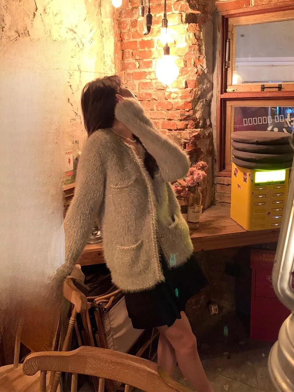 

Вязаный кардиган Iceollox Small Fraance Sle, женский свитер для осени и зимы, модный молодежный топ в стиле Rich Girl Sensation