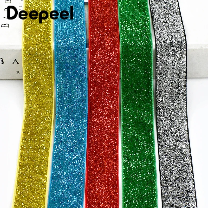 5/10Yards 25mm Sequins Velvet Ribbon Tape Decorative Webbing Gift Wrapping Bag Strap Bowknot Clothes Sewing Material Accessories