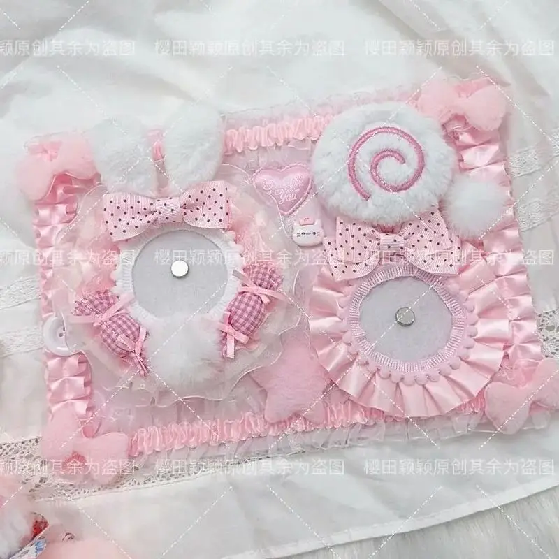 Pink Finished Ita Board Cute Plush Style Ita Bag Pin Badge Organizer Badge Organizer Board Itabag Accessories