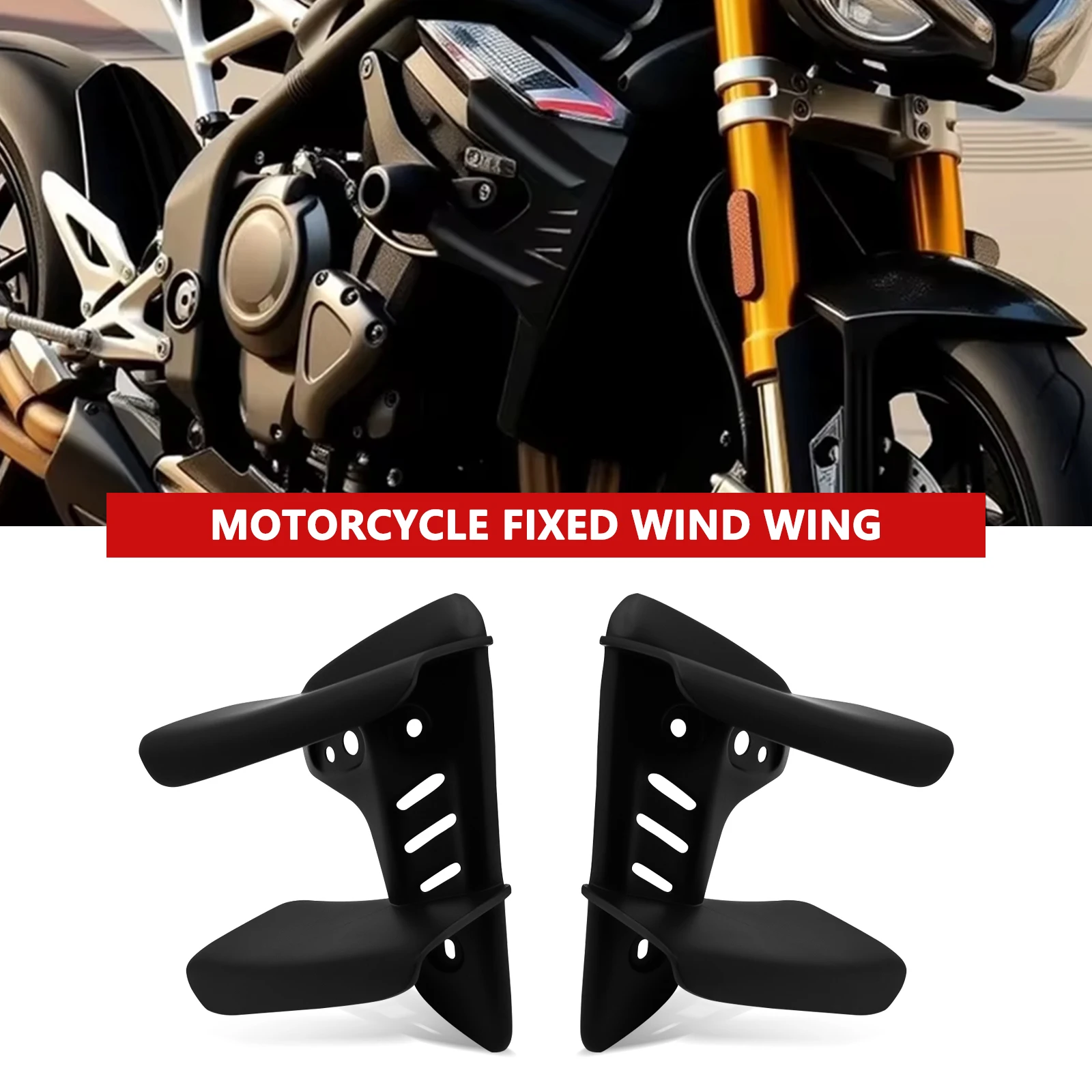 

For Speed Triple 1200 RS / RX 2021-2025 Motorcycle accessories airfoil air wing air knife aerodynamics winglet side spoiler