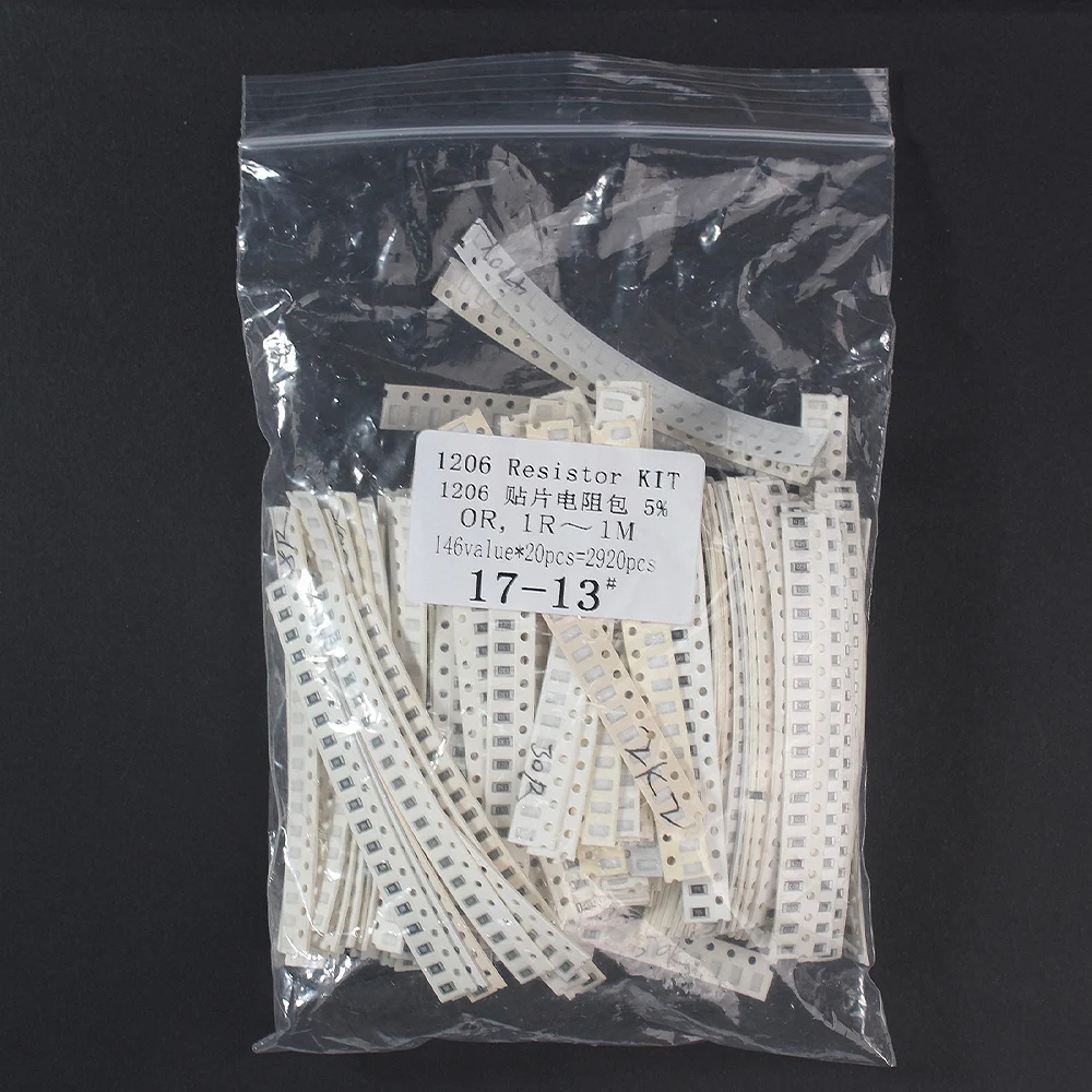 2920 قطعة مقاومة الرقائق smd 0805 1206 5% المقاومة مجموعة متنوعة 1R ~ 1 متر أوم المقاومات 146 قيمة كل 20 قطعة