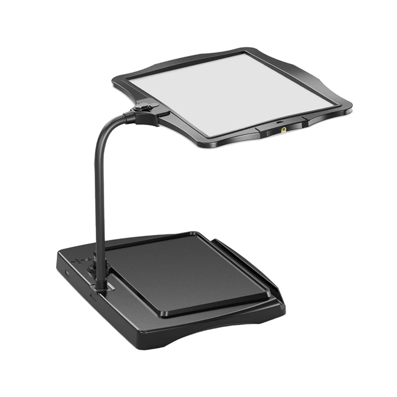 

AT51-Увеличительная лампа, увеличительное стекло без помощи рук с гибкой гибкой шеей, лампа-лупа с плавной регулировкой яркости для ремонта,