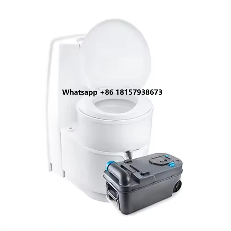 

RV Electric Flush Toilet Smart Cassette Water Closet With Rotatable Seat for Easy Cleaning in Motor Homes Camper Boats & Yachts