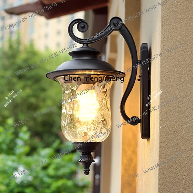 Villa courtyard wall lamps Garden European aluminum fence Exterior wall Waterproof rust-proof lamp Outdoor terrace wall lamp