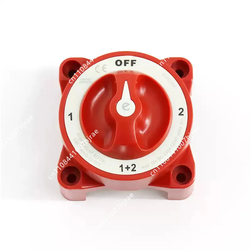 350A 4-Position Battery Disconnect Switch for RVs Boat Truck | Dual Battery Mains Power Off Switch