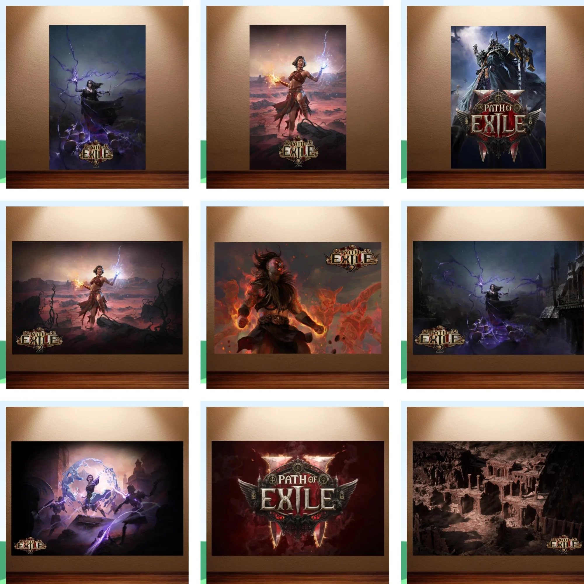 Póster de Path of Exile 2, póster de juego personalizable, póster de Anime, lienzo, pintura de pared, calcomanía de pared de salón, pegatinas artísticas de pared de habitación