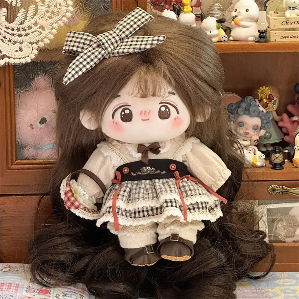 Long Curly Hair Single Piece Cotton Doll Wig Colorful 20cm Doll Idol Star Doll Hair DIY Sweet Doll Chemical Fiber Wig Plush Doll