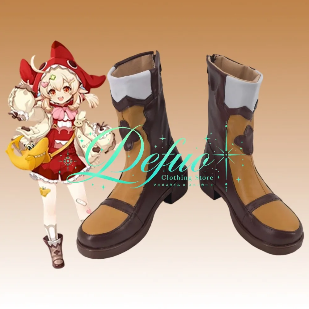 Genshin Impact Klee Cosplay Shoes Anime Exhibition Custom Boots Halloween Party Game Cosplay Shoes